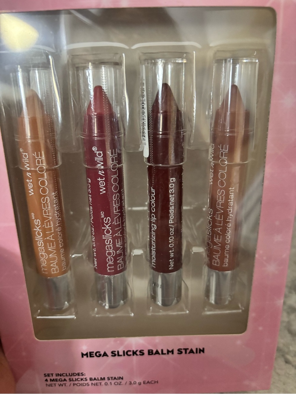 wet n wild MegaSlicks Balm Stain Set — Nude, Rose, Berry, Mauve